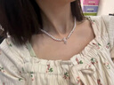 中國黃金CHINA GOLD在逃公主銀項鏈女蝴蝶結淡水珍珠項鏈七夕情人節(jié)禮物送女友老婆 京速達-優(yōu)雅蝴蝶結珍珠項鏈 曬單實拍圖
