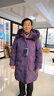 雅鹿媽媽裝2025新款羽絨服女中長(cháng)款真毛領(lǐng)冬季加厚保暖中老年女裝外套 紫色 3XL【建議135-145斤】 曬單實(shí)拍圖