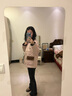 百圖betu女裝冬季新款棉衣翻領(lǐng)拼接撞色寬松棉服外套女2411T66 粉紅 S 曬單實(shí)拍圖