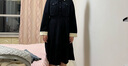 蔓爾依（MANERYI）小香風(fēng)連衣裙女2025新款春季韓版氣質(zhì)收腰顯瘦假兩件時(shí)尚穿搭裙子 黑色連衣裙 L 曬單實(shí)拍圖