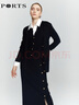 PORTS 寶姿秋冬新品女裝長(cháng)袖中長(cháng)針織開(kāi)衫LM9K027KKW004 黑色 常規 M （6） 曬單實(shí)拍圖