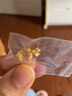六桂福珠寶七夕禮物黃金耳飾在逃公主蝴蝶結(jié)3D硬足金耳釘女 SD0200057 1.40g 曬單實(shí)拍圖
