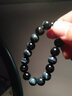 默奢 天然藍虎眼石手鏈 男女款狼青炫藍虎眼石手串 曬單實(shí)拍圖