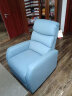 顾家家居（KUKA）现代简约小户型科技布单人沙发布艺功能单椅太空舱沙发A025 蓝灰单人位手动 实拍图