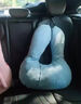 喬氏兒童安全抱枕車(chē)載抱枕后排睡覺(jué)神器汽車(chē)抱枕頭副駕駛車(chē)用睡枕 兒童成人通用U型休息枕水藍色 1個(gè) 曬單實(shí)拍圖