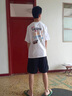 Foss Phil 純棉短袖T恤男士秋季新款美式圓領(lǐng)街頭嘻哈港風(fēng)半袖體恤衫 021白色 XL(推薦140斤-160斤) 曬單實(shí)拍圖