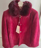 俞兆林中老年女裝奶奶裝紅色毛呢外套新年加絨加厚呢大衣衣服 Y244U4005 曬單實(shí)拍圖
