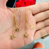 中國黃金（CHINA GOLD）星星黃金耳環(huán)女足金流蘇耳線耳飾品七夕情人節(jié)禮物送女友老婆生日 【八大倉】足金星星流蘇耳環(huán) 曬單實拍圖