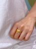 中國黃金（CHINA GOLD）黃金戒指女足金蝴蝶結(jié)玲花戒指純金戒指七夕情人節(jié)禮物送女友老婆 玲花戒指金約3.5g【甄選禮盒】 曬單實(shí)拍圖