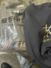 羅蒙（ROMON）2件裝200克新疆棉重磅夏季男士短袖t恤純棉圓領(lǐng)半袖打底衫男寬松 2件裝音符卡其+PK鐵灰 2XL 建議145-160斤 曬單實(shí)拍圖