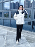 西域駱駝 VANCAMEL沖鋒衣女男可拆卸加絨短外套學(xué)院風(fēng)連帽上衣三合一滑雪登山服學(xué)生23658象牙白-女XS 曬單實(shí)拍圖