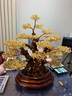 信天游天然黃水晶發(fā)財樹搖錢樹擺件家居客廳酒柜裝飾品前臺喬遷開業(yè)禮品 天然橄欖綠小粒加鐵柱中古松 曬單實拍圖