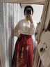 熒蒂（YINGDI）馬面裙全套連衣裙2025秋季新款新中式國風敬酒服紅色漢服訂婚裙子 上衣+印花馬面裙+云肩 S 曬單實拍圖