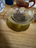 秋含 三才蓋碗 茶碗耐熱玻璃泡茶碗茶杯功夫茶具金邊錘紋泡茶器沖茶器 描金三才蓋碗-230ML【鍍金底】 曬單實(shí)拍圖