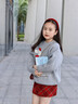 NICKYBABY女童半身裙秋冬款2025新款洋氣女孩加厚紅色短裙冬裝兒童毛呢裙子 4536紅色 120 曬單實(shí)拍圖