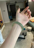 楚薇薇（chuweiwei）新疆和田玉晴水手鐲女款湖水綠圓條青白玉茶色少女玉鐲 內(nèi)徑55-56mm 建議90100斤 曬單實(shí)拍圖