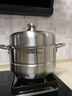蘇泊爾易存儲304不銹鋼雙層蒸鍋復底高拱蓋湯鍋蒸籠燃氣電磁爐通用 【易存儲】 2層 26cm 曬單實(shí)拍圖