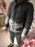 啄木鳥(niǎo)九江羽絨服男士冬季2024新款爸爸冬裝商務(wù)中長(cháng)款加厚保暖外套中年 Y08款黑色 180/3XL建議135-155斤 曬單實(shí)拍圖