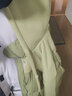 鴨鴨（YAYA）佟麗婭同款羽絨服女2023冬新款韓版中長(zhǎng)款休閑連帽加厚保暖外套HS 咸菜綠色 M 160 曬單實(shí)拍圖