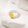 潮宏基黃金珍珠戒指女士 御范玫瑰 SRG33700111 彈力繩 曬單實(shí)拍圖