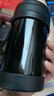 膳魔師（THERMOS）保溫杯真空不銹鋼把手男女泡茶水杯帶茶漏辦公帶手柄杯子TCMF-501 黑色(不銹鋼茶漏) 500ml 曬單實(shí)拍圖