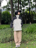 探路者（TOREAD）【冰川Classic】沖鋒衣三合一套羽絨服戶外徒步登山秋冬保暖外套 極地白黑色-TAWWBM90706 M 曬單實拍圖