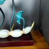錦呈祥千鶴戲蓮新中式創(chuàng)意擺件仙鶴蓮花玄關(guān)客廳裝飾擺件喬遷新 千鶴戲蓮黃色款35*11*33cm 2.5KG 曬單實(shí)拍圖