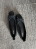 Bata浅口单鞋女夏季商场新款羊皮粗跟通勤蝴蝶结单鞋6721DCQ3 蓝/黑 38 晒单实拍图