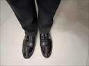 老爺車(chē)（WECKER）春秋商務(wù)男鞋圓頭增高鞋皮鞋男真皮一腳蹬德比鞋子男亮皮男士皮鞋 1088黑色[平跟款] 40 曬單實(shí)拍圖
