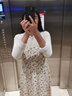 FOURDATRY法式溫柔風(fēng)桔梗碎花收腰連衣裙女2025春夏季新款吊帶裙子中長(cháng)裙 開(kāi)衫+碎花裙 S 建議80-95斤 曬單實(shí)拍圖