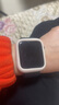 例米適用蘋果applewatch10/9/8手表S7表帶iwatch7保護(hù)套S10/9/8硅膠s6軟殼邊框ultra保護(hù)殼 古董白 適用iwatch 6/5/4/se44mm 曬單實(shí)拍圖