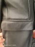 卓凡尼·华伦天奴（GIOVANNI VALENTINO）商务男士真皮皮衣外套西装纯色绵羊皮西服 黑色 L（175/92A）  晒单实拍图