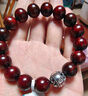 古苒小葉紫檀黑曜石八棱珠手串南紅朱砂轉運珠手鏈木質(zhì)文玩 曠逸遠丨小葉紫檀手串丨 曬單實(shí)拍圖