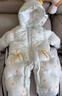 G.DUCKKIDS童裝嬰兒羽絨服冬季新生兒連體衣加絨加厚白鴨絨防風(fēng)保暖寶寶衣服 綠色（棉服） 90 尺碼1~2歲【 80-90cm】 曬單實拍圖