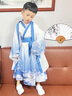 奧蒙威男童漢服古裝國學(xué)服套裝兒童節帥氣古風(fēng)少爺書(shū)童朗誦演出服MHG01 點(diǎn)墨 120 曬單實(shí)拍圖