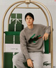 LACOSTE【王一博同款】法國鱷魚男裝保暖圓領(lǐng)羊毛針織衫|AH3145 W9D/深灰色 S 3 /170 曬單實拍圖