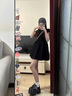 巧丂法式赫本風氣質(zhì)黑色連衣裙子女夏季2025新款小個子收腰顯瘦小黑裙 黑色 M 【建議95-110斤】 曬單實拍圖