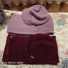 恒源祥 帽子冬季女中老年人加厚帽子圍巾套裝保暖兔毛媽媽帽新年禮物 【亮鉆蝴蝶款】酒紅色 【帽子+圍巾】禮盒裝 曬單實(shí)拍圖