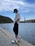YOOOURTHING七分褲男夏季冰絲薄款休閑短褲男直筒寬松大碼運(yùn)動潮流短褲男 黑色 XL (建議120-145斤) 曬單實(shí)拍圖