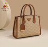 稻草人包包女包2026新款時(shí)尚復古手提包女撞色質(zhì)感斜挎生日禮物送女生 香檳色 曬單實(shí)拍圖