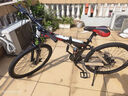 鳳凰（Phoenix）山地車(chē)折疊自行車(chē)成人男女學(xué)生青少年越野變速路虎賽車(chē)山地車(chē) 黑紅色/輻條 26英寸（身高160-180CM左右） 24速（折疊軟尾車(chē)架） 曬單實(shí)拍圖