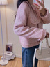 衣典零一（LEDIALYI）小香風(fēng)毛呢短外套女2024春秋季女裝新款高檔氣質(zhì)休閑百搭呢子外套 粉紅色 S（建議105斤內(nèi)） 曬單實拍圖