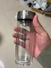 希諾雙層玻璃杯便攜透明耐熱家用水杯子男女士商務(wù)辦公泡茶杯車(chē)載杯小號花茶杯情侶杯 迷你款-180ml 曬單實(shí)拍圖