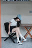 ASH女鞋2024秋季新款BLAKE真皮休閑鞋潮流拼色單鞋女內(nèi)增高厚底板鞋 白色/黑色 36 曬單實(shí)拍圖