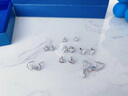 花影（HUAYING）足銀一周禮盒女士耳釘套裝時(shí)尚飾品紀念日生日禮物送老婆女友 進(jìn)口鋯石幸運星期耳釘高檔禮盒 曬單實(shí)拍圖
