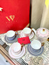 物?。╓OOCH）維多利亞1壺4杯碟禮盒裝輕奢咖啡杯套裝精致下午茶新婚喬遷入宅禮 維多利亞1壺4杯碟-麥穗藍+紅禮盒 曬單實(shí)拍圖