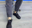 騎豹人;QI PAO REN品牌運動休閑鞋男春季新款時尚百搭網(wǎng)面鞋男士透氣厚底男鞋 黑色 41 (255mm) 曬單實拍圖