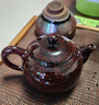 EILONG宜龍天目陶瓷功夫茶具套裝茶壺復古茶壺茶杯一壺兩杯 繁星天目壺-紅 曬單實(shí)拍圖