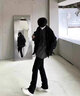 普戈斯cleanfit彎刀牛仔褲男薄款ootd穿搭顯腿長工裝褲子直筒修身微喇褲 黑色 5XL 曬單實拍圖