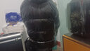 肥貓潮府 大碼棉衣外套男胖子冬季青少年學(xué)生連帽棉服男士潮流亮面加肥加大肥佬保暖休閑韓版潮流百搭棉襖 6919黑色 7XL 230-250斤 曬單實(shí)拍圖